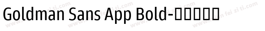 Goldman Sans App Bold字体转换